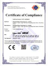 直线位移传感器/电阻尺CE证书